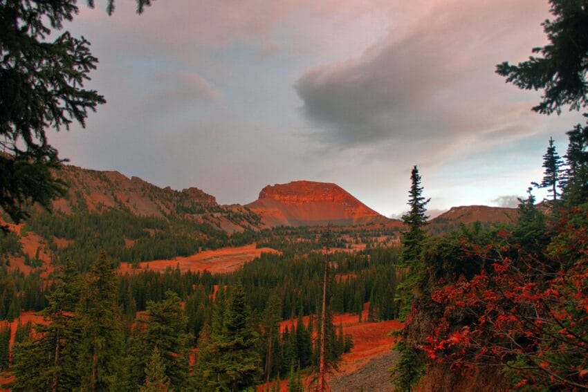 Fossil Mountain, Wyoming sunset in Grand Teton National Park