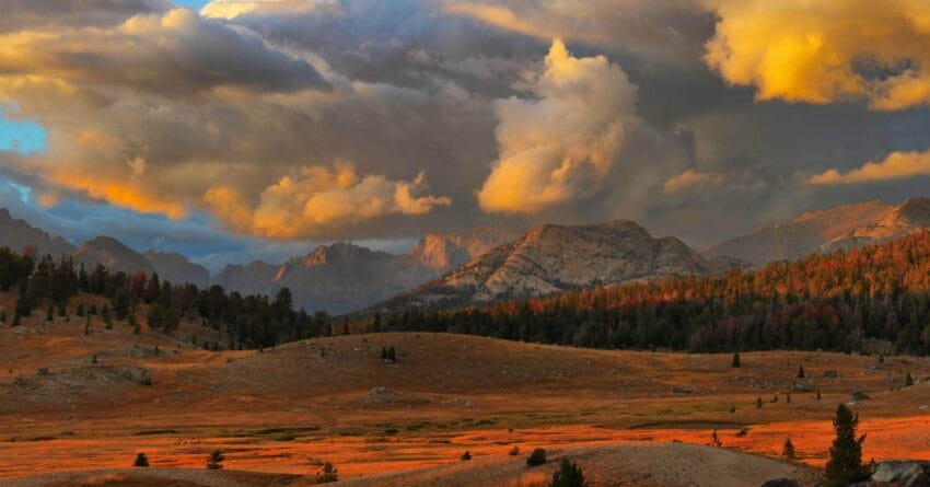 Fish Creek Park, Wyoming, at sunset.