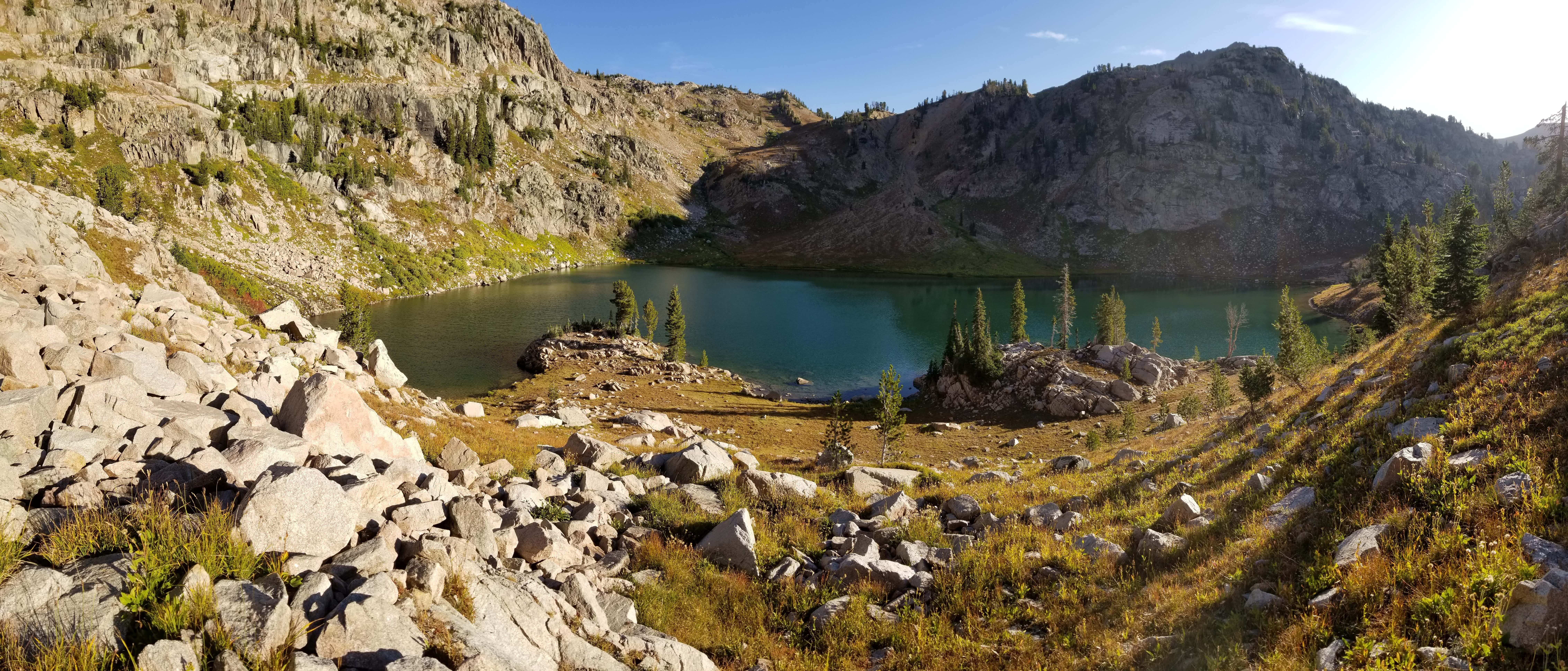 Shoal Lake, Wyoming in the morning in gros ventre wilderness
