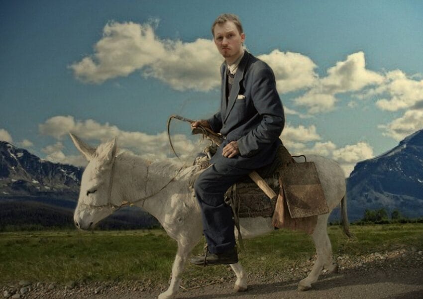 lucas necessary riding a donkey in wyoming