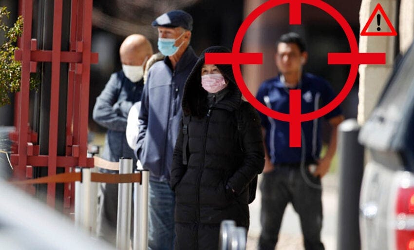 man caught not wearing mask