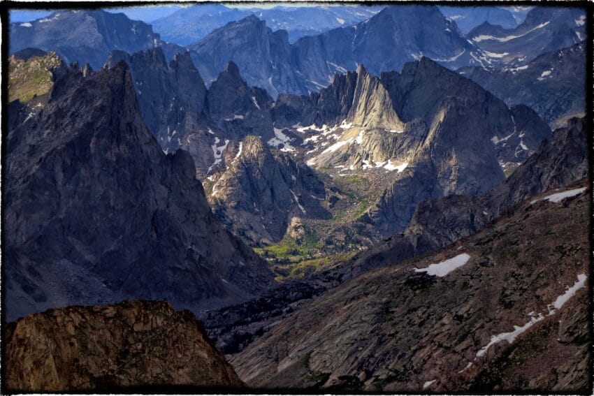 cirque of the towers from wind river peak wyoming wind river range