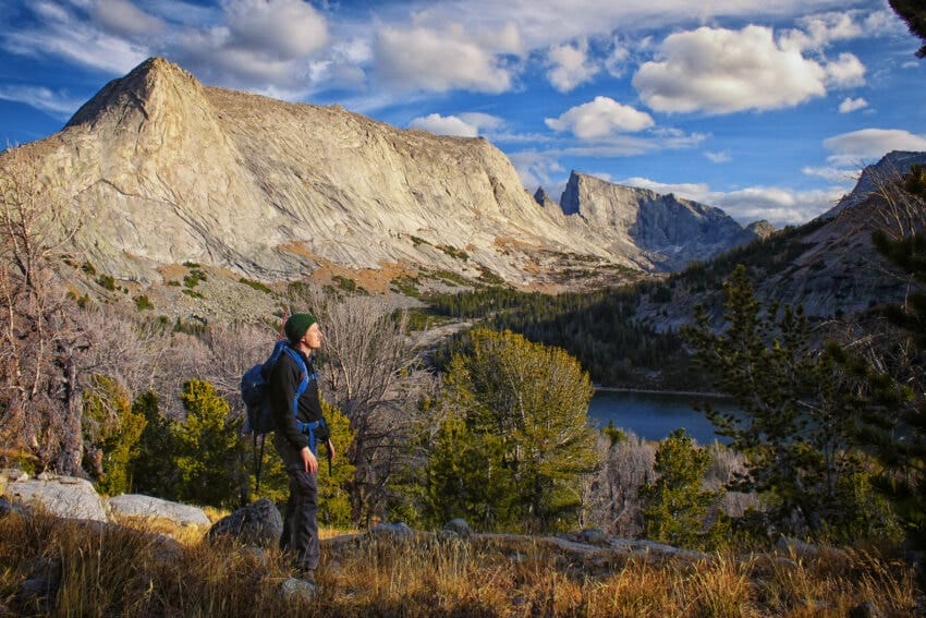 Lucas Necessary in front of East Temple Peak